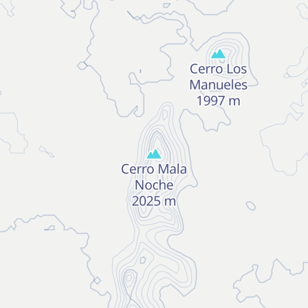 Map of Cerro Mala Noche