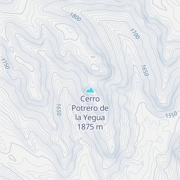 Map of Cerro Potrero de la Yegua