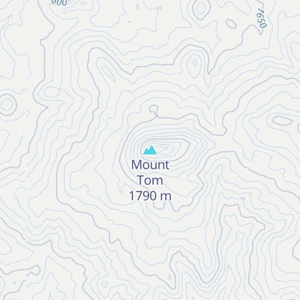 Map of Mount Tom