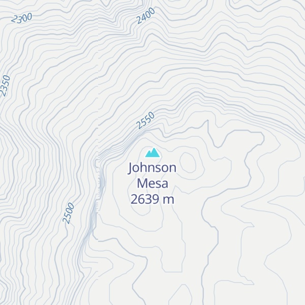 Map of Johnson Mesa