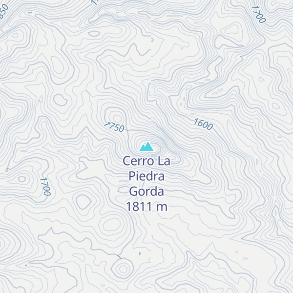 Map of Cerro La Piedra Gorda