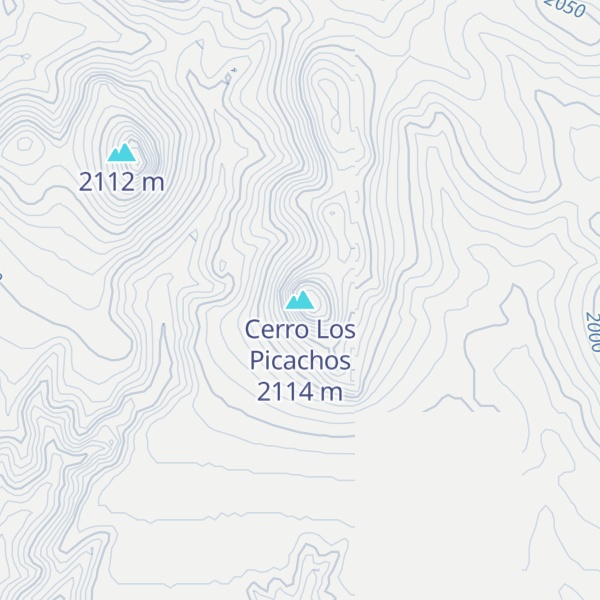 Map of Cerro Los Picachos