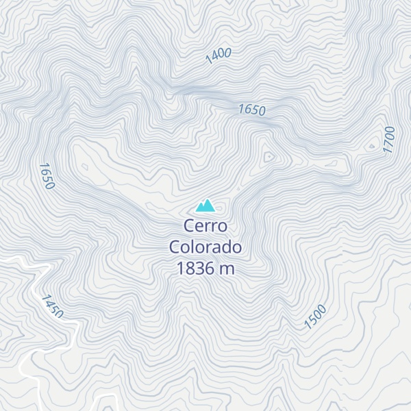 Map of Cerro Colorado