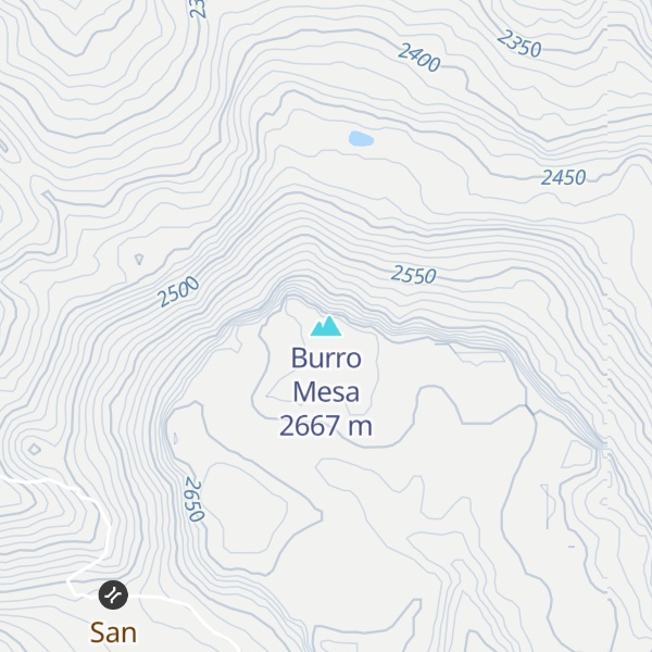 Map of Burro Mesa