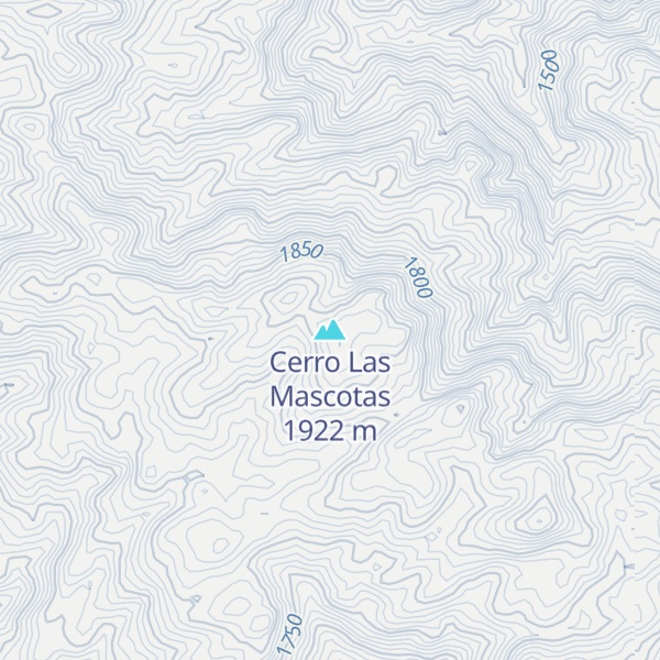 Map of Cerro Las Mascotas