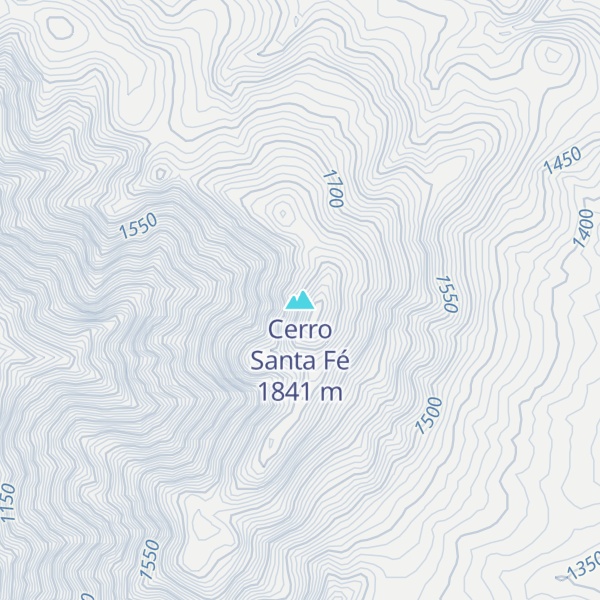 Map of Cerro Santa Fé