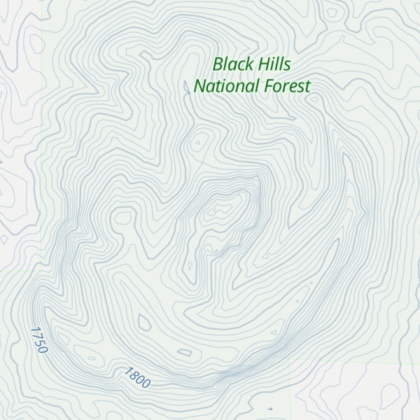 Map of Inyan Kara Mountain