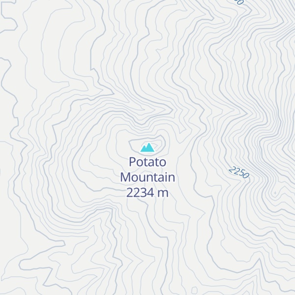 Map of Potato Mountain