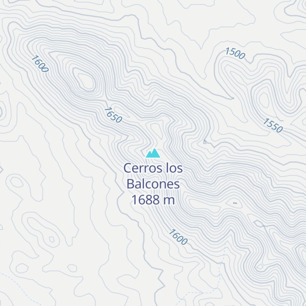 Map of Cerros los Balcones