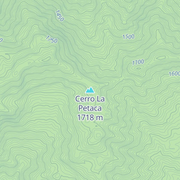 Map of Cerro La Petaca
