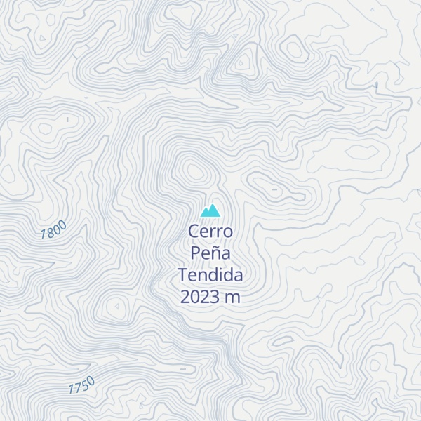 Map of Cerro Peña Tendida