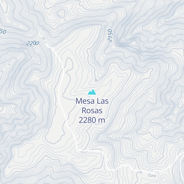 Map of Mesa Las Rosas