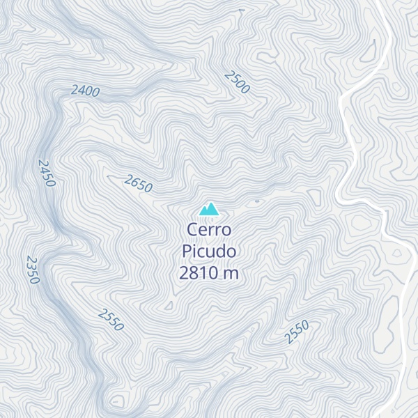 Map of Cerro Picudo