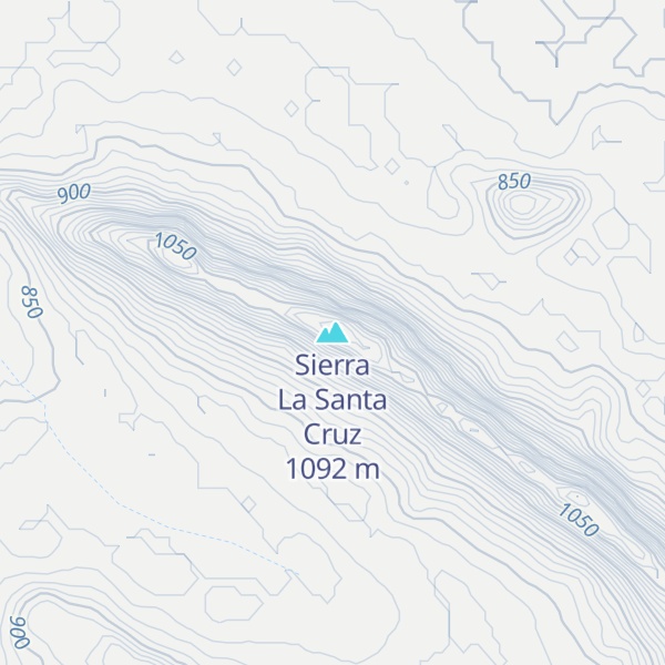 Map of Sierra La Santa Cruz