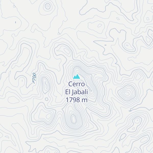 Map of Cerro El Jabali
