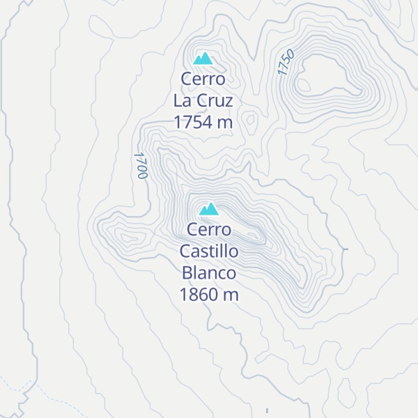Map of Cerro Castillo Blanco