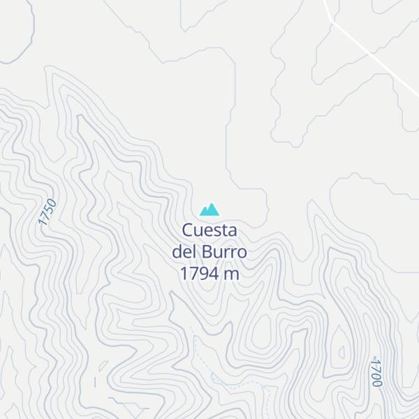 Map of Cuesta del Burro