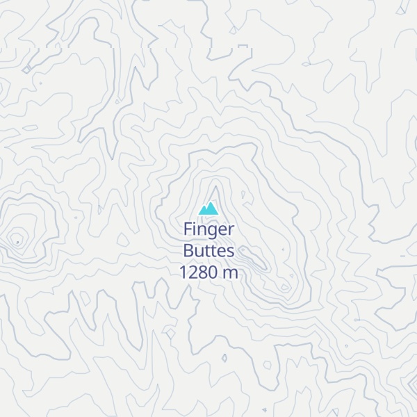 Map of Finger Buttes