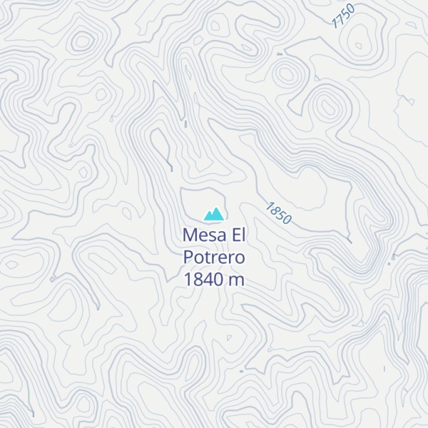 Map of Mesa El Potrero