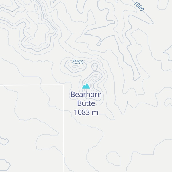 Map of Bearhorn Butte
