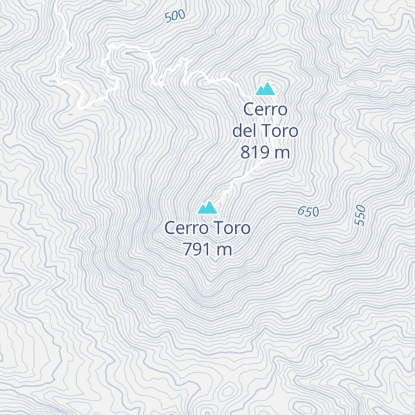 Map of Cerro Toro
