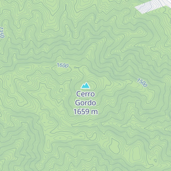 Map of Cerro Gordo