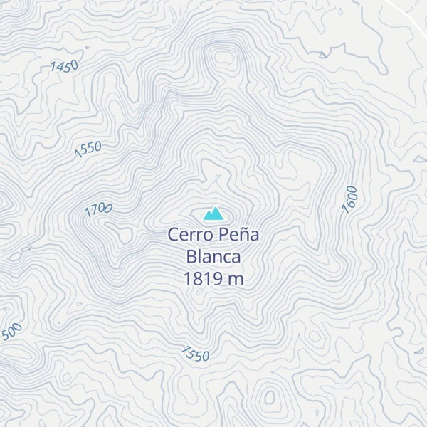 Map of Cerro Peña Blanca