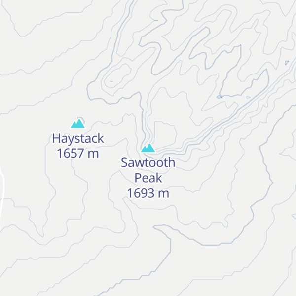 Map of Sawtooth Peak