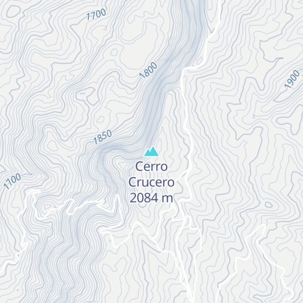 Map of Cerro Crucero