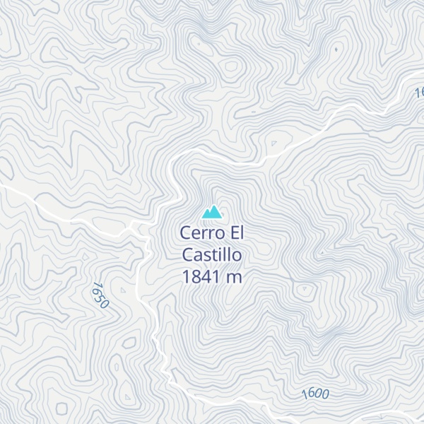 Map of Cerro El Castillo