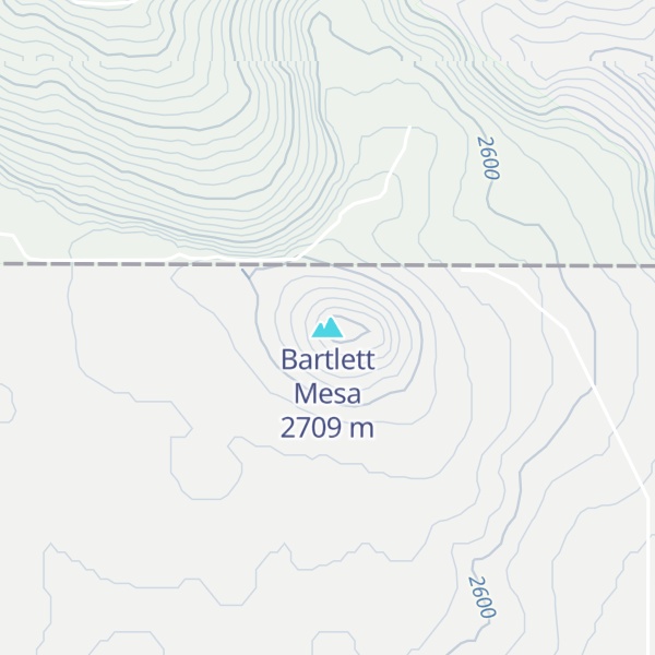 Map of Bartlett Mesa
