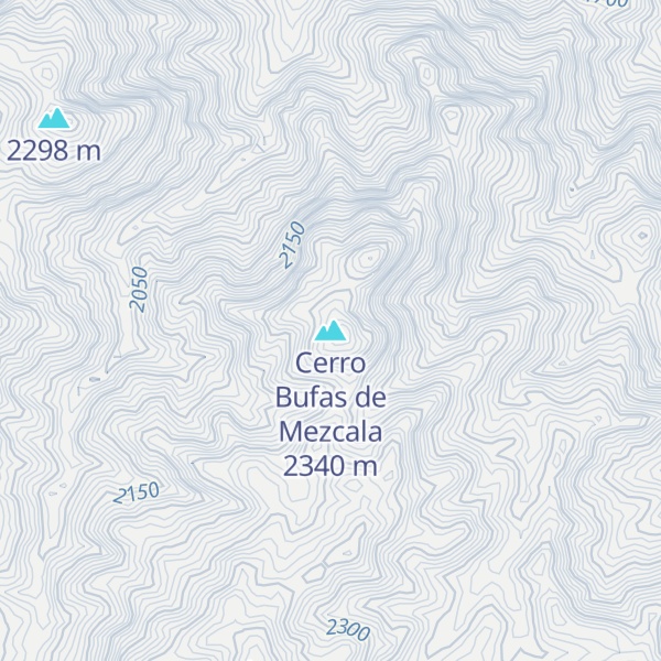 Map of Cerro Bufas de Mezcala