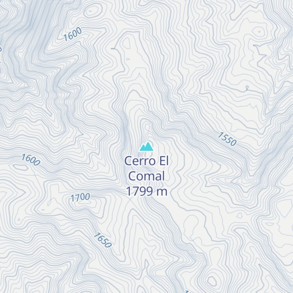 Map of Cerro El Comal
