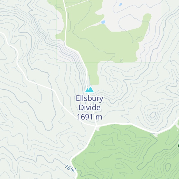 Map of Ellsbury Divide