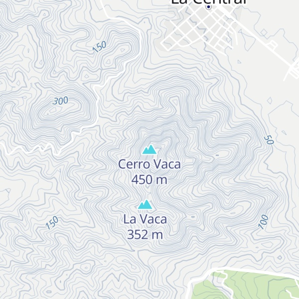 Map of Cerro Vaca