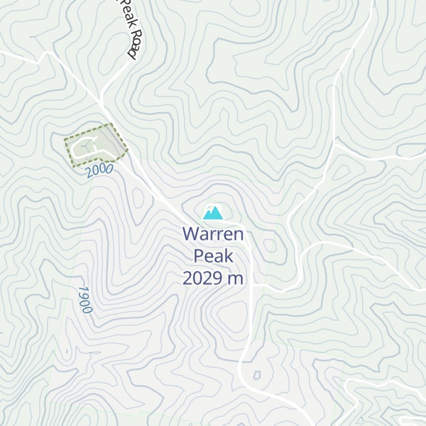 Map of Warren Peak