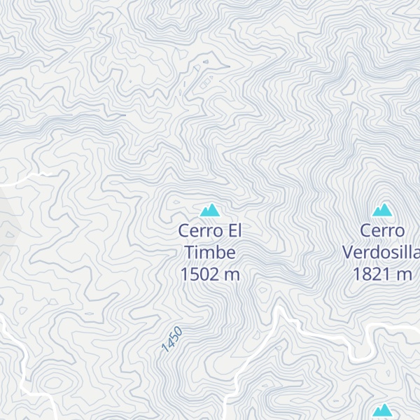 Map of Cerro El Timbe