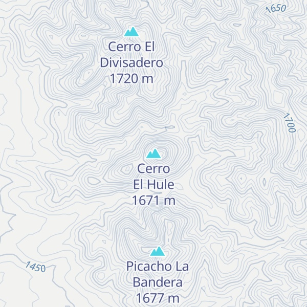 Map of Cerro El Hule