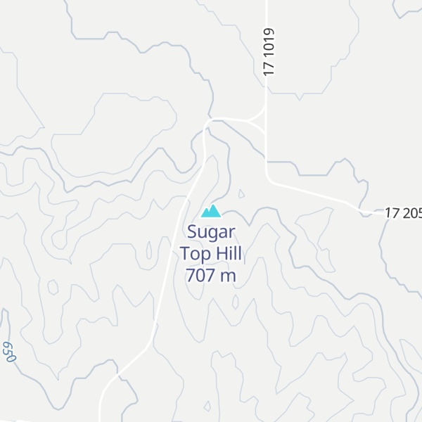 Map of Sugar Top Hill