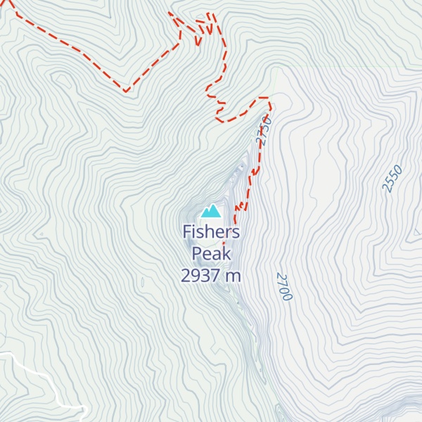 Map of Fishers Peak