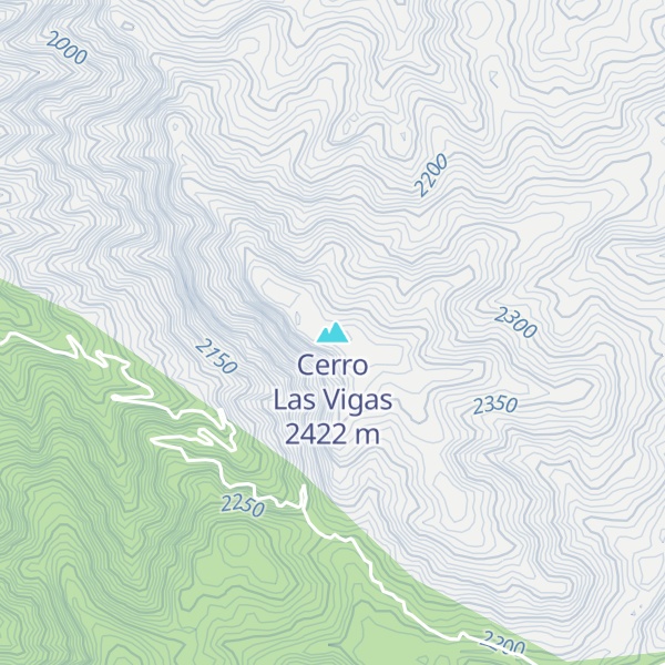 Map of Cerro Las Vigas