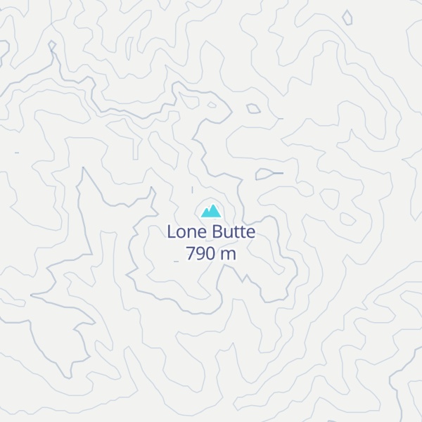 Map of Lone Butte