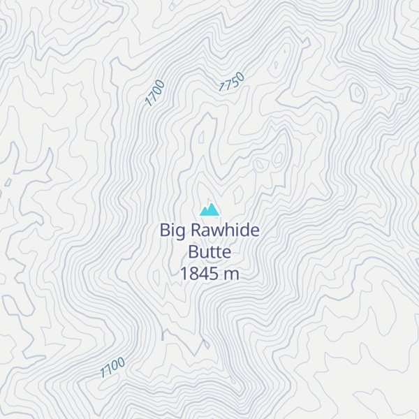 Map of Big Rawhide Butte