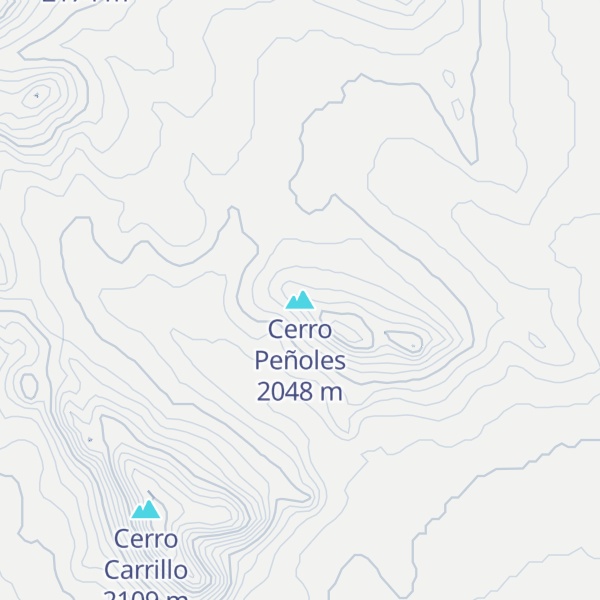 Map of Cerro Peñoles
