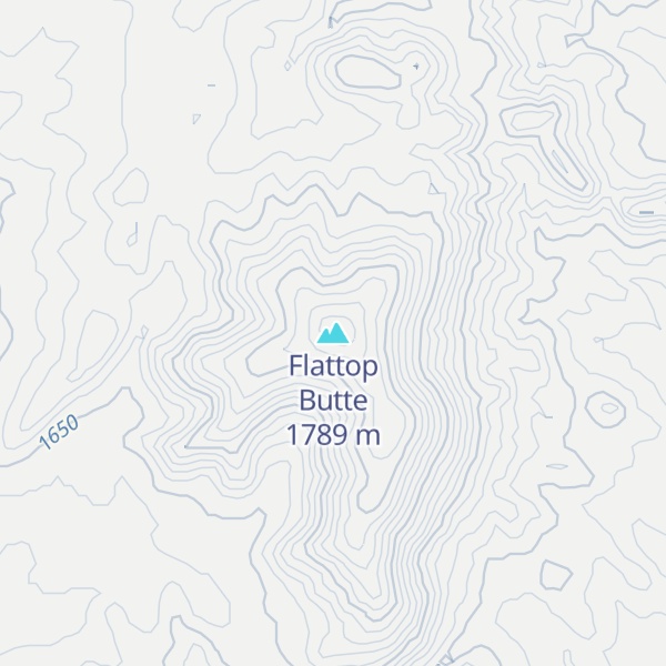 Map of Flattop Butte
