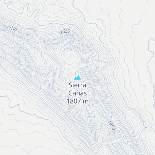 Map of Sierra Cañas