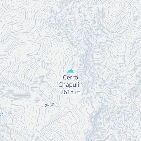 Map of Cerro Chapulín