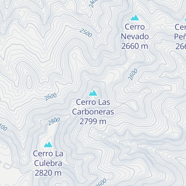 Map of Cerro Las Carboneras