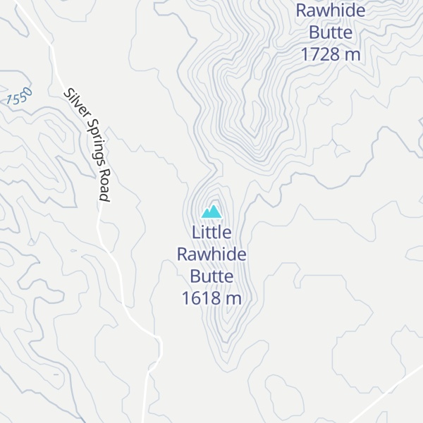 Map of Little Rawhide Butte