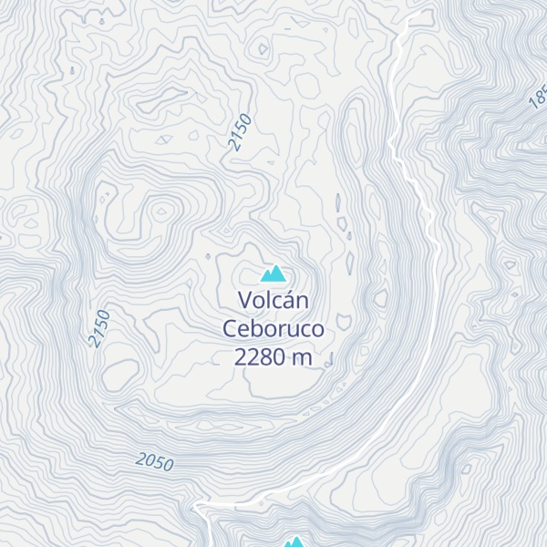Map of Volcán Ceboruco